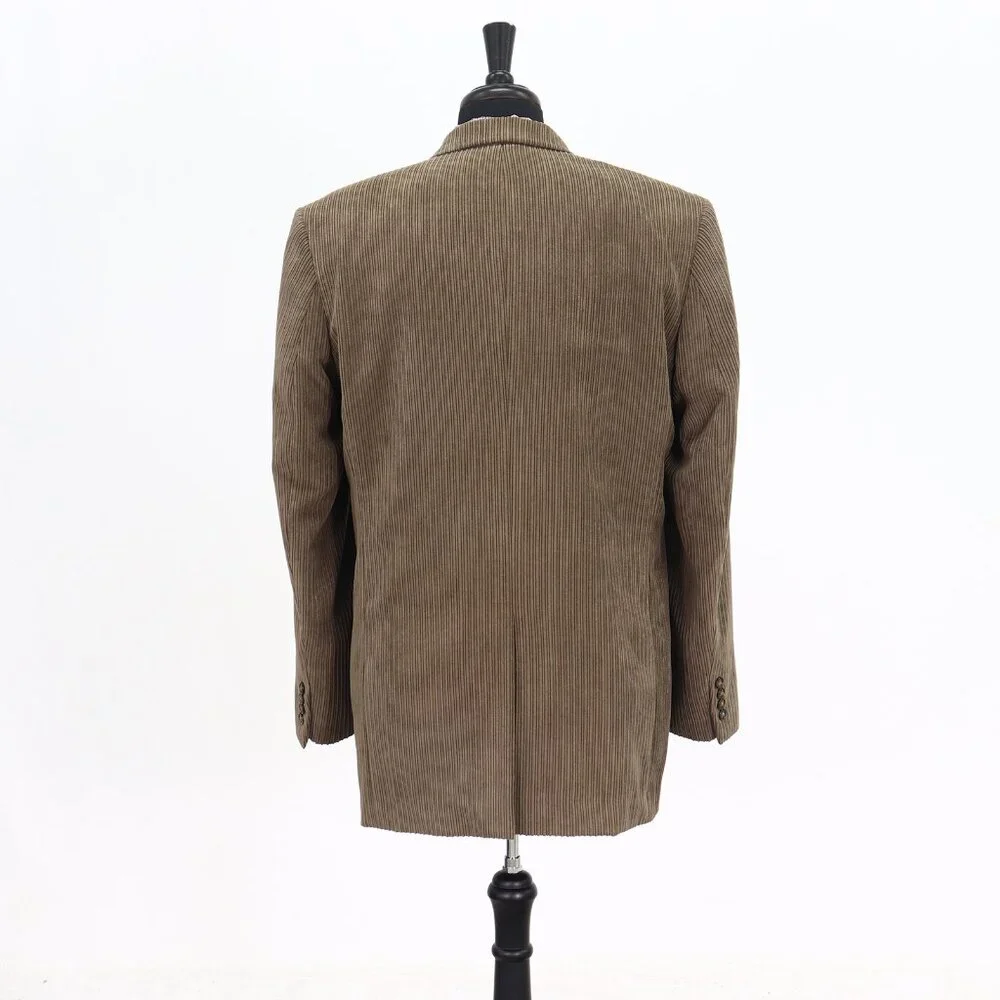 Perry Ellis 44R Brown Solid 2-Button Sport Coat Blazer Jacket G704